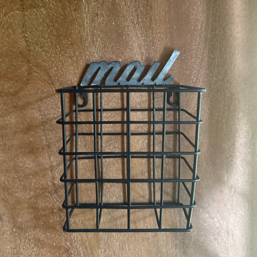 Set of 3 Metal Wall Organizers: Mail, Magazines & Stuff